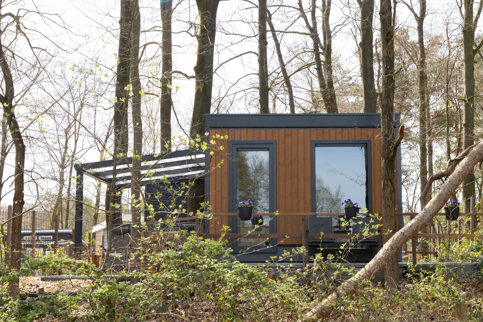 Tiny house met spa voor 2 personen op recreatiepark in Uddel cover